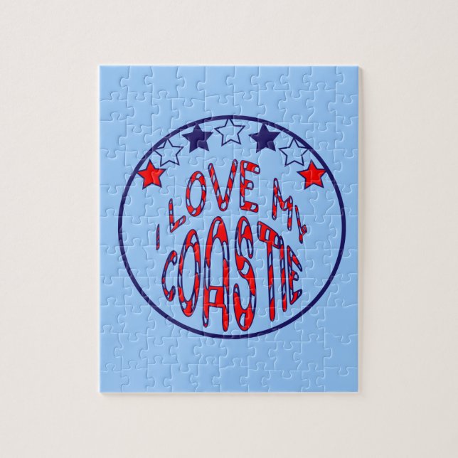 "Ich Liebe meine Coastie Puzzle (Vertikal)