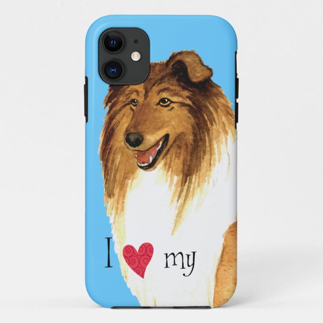 Ich Liebe meine Collie Case-Mate iPhone Hülle (Rückseite)
