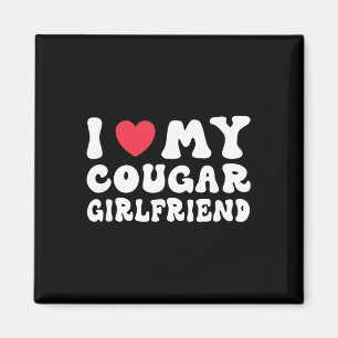 Ich liebe meine Cougar-Freundin Herz Gf lustiger V Magnet
