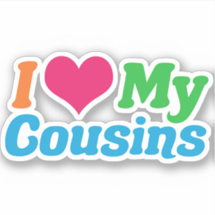 Ich Liebe meine Cousins Aufkleber