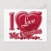 Ich Liebe meine Cousins rot - Herz