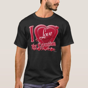 Ich Liebe meine Cousins rot - Herz T-Shirt