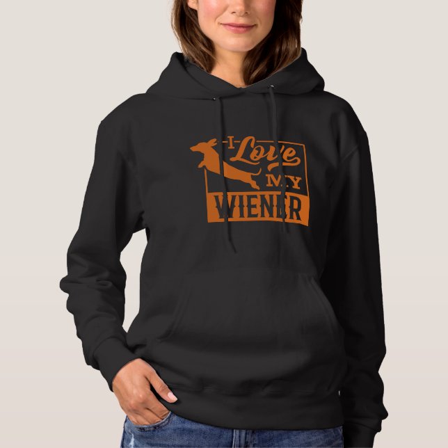Ich Liebe meine Dackel Funny Dackel Weiner Dog Lov Hoodie (Vorderseite)