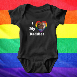 Ich liebe meine Daddies Gay Pride LGBTQ individuel Baby Strampler