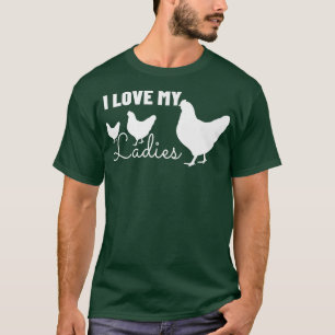 Ich Liebe meine Damen Backyard Hühnchen Lover Funn T-Shirt