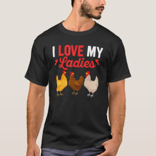 Ich Liebe meine Damen Hen Hühnerpapa züchten T-Shirt
