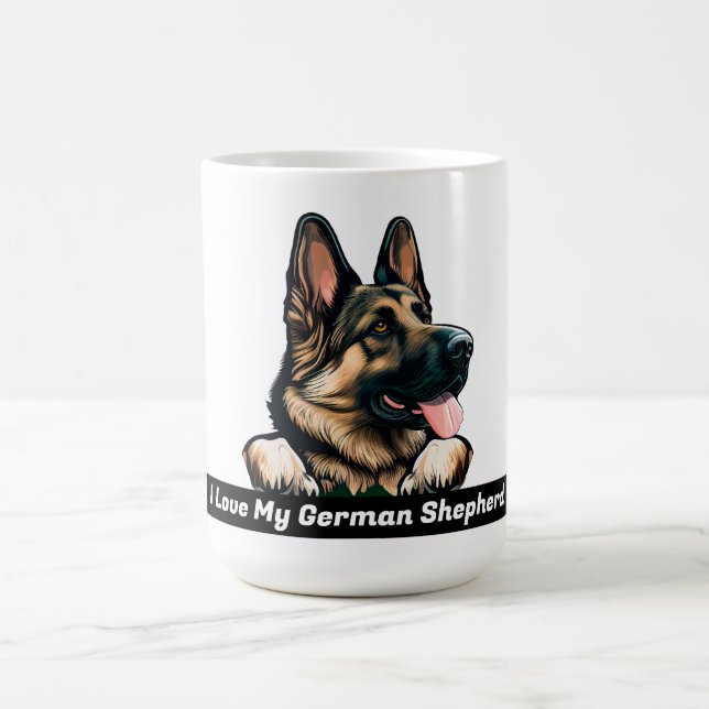 Ich Liebe meine deutsche Schäferin Kaffeetasse (Mittel)