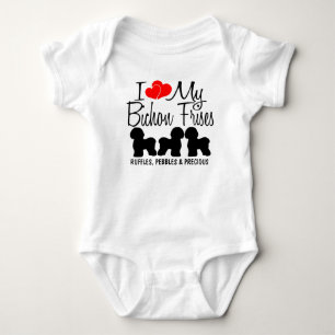 Ich Liebe meine drei Bichon-Krisen Baby Strampler