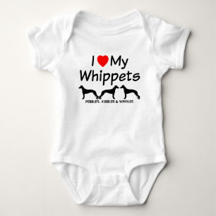 Ich Liebe meine drei Hunde Baby Bodysuit Strampler