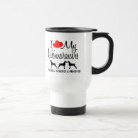 Ich Liebe meine Drei Weimaraner Hunde Tasse