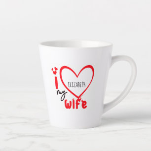 Ich Liebe meine Ehefrau Foto Geschenk Latte Tasse