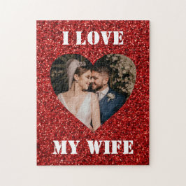 Ich Liebe Meine Ehefrau Herz Custom Foto Herz Glit Puzzle