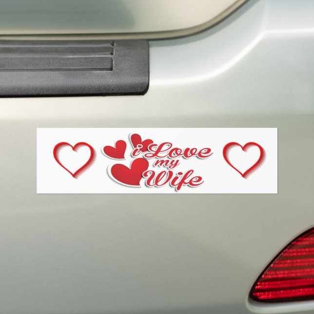 Ich Liebe meine Ehefrau hört romantische Valentine Autoaufkleber (Auf Auto)