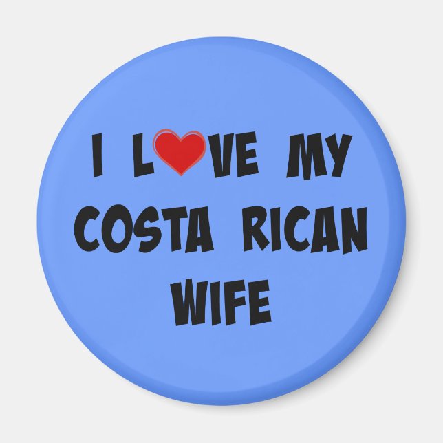 Ich Liebe Meine Ehefrau in Costa Rica Magnet (Vorne)