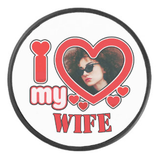 Ich Liebe meine Ehefrau Personalisiert Eishockey Puck