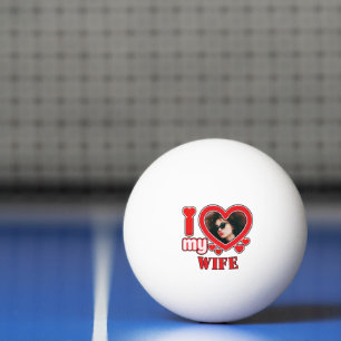 Ich Liebe meine Ehefrau Personalisiert Tischtennisball