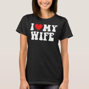 Ich Liebe meine Ehefrau Retro Happy Valentinstag M T-Shirt