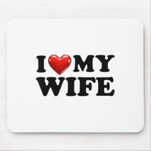 Ich Liebe meine Ehefrau, weiß, farbig, Männer, Fra Mousepad