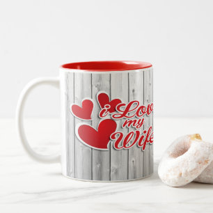 Ich Liebe meine Ehefrau Zweifarbige Tasse