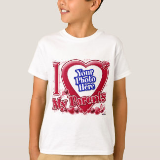 Ich Liebe meine Eltern rotes Herz - Foto T-Shirt