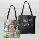 Ich Liebe meine Enkel 9 Foto Instagram Collage<br><div class="desc">Maßgeschneiderte, beidseitig bedruckte Totbeutel personalisiert mit Ihren Fotos und Texten. Fügen Sie auf der einen Seite 9 quadratische Instagram-Fotos mit dem Zitat "I Liebe My Grandkids" und den Namen Ihrer Enkel oder anderen benutzerdefinierten Text auf der anderen Seite hinzu. Verwenden Sie die Entwurfswerkzeuge, um eine beliebige Hintergrundfarbe auszuwählen, mehr Fotos...</div>