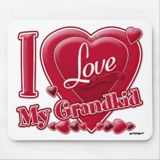 Ich Liebe meine Enkel rot - Herz Mousepad