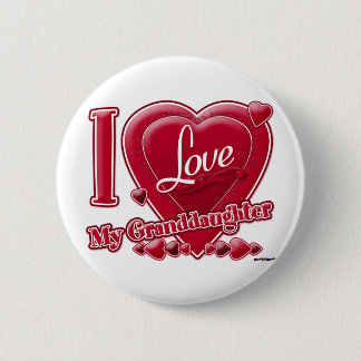 Ich Liebe meine Enkelin rot - Herz Button
