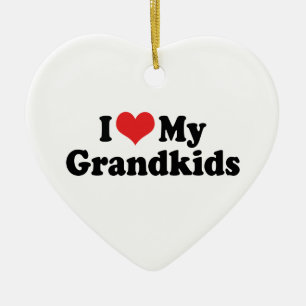Ich liebe meine Enkelkinder-Ornament Keramik Ornament
