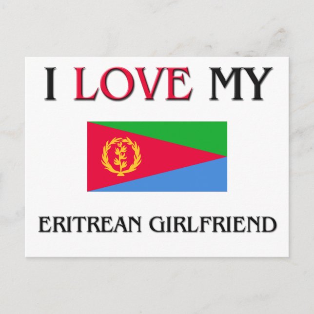 Ich Liebe meine eritreische Freundin Postkarte (Vorderseite)