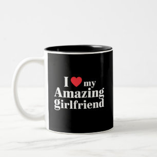 Ich liebe meine erstaunliche Freundin Ich liebe me Zweifarbige Tasse