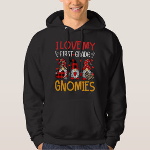 Ich Liebe meine ersten Grade Gnomies Funny Valenti Hoodie