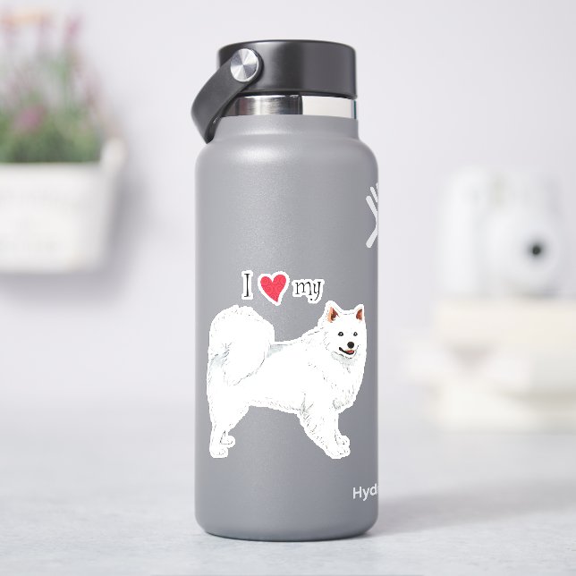 Ich Liebe meine Eskie Vinyl Sticker (HydroFlask)