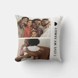 Ich Liebe meine Familie Custom 4 FotoCollage Kissen