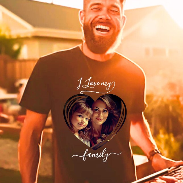Ich Liebe meine Familie Custom Foto T-Shirt (Von Creator hochgeladen)