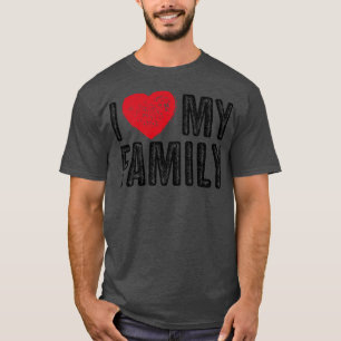 Ich Liebe meine Familie geben Vintagen Schwarzen T T-Shirt