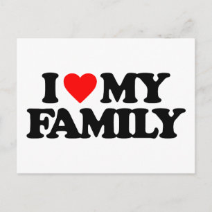 ICH LIEBE MEINE FAMILIE POSTKARTE