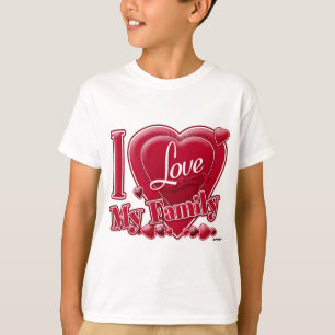 Ich Liebe meine Familie rot - Herz T-Shirt