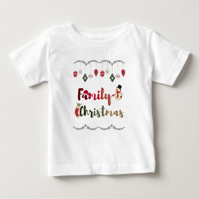Ich Liebe meine Familie, Weihnachten und Weihnacht Baby T-shirt (Vorderseite)