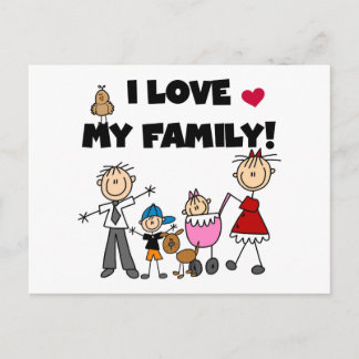 Ich Liebe meine Familiengeschenke Postkarte