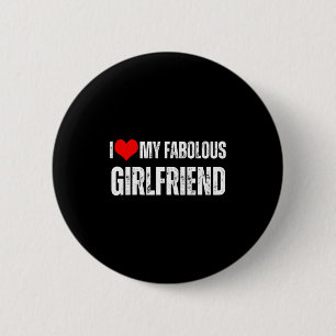 Ich liebe meine fantastische Freundin Retro-Stil V Button
