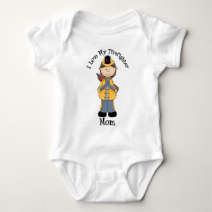 Ich Liebe meine Feuerwehr-Mama Baby Strampler