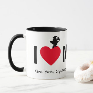 Ich liebe meine Fids gefiederten Kinder Papagei Tasse