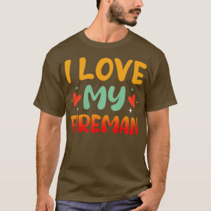 Ich Liebe meine Fireman Firefighter-Ehefrau T-Shirt
