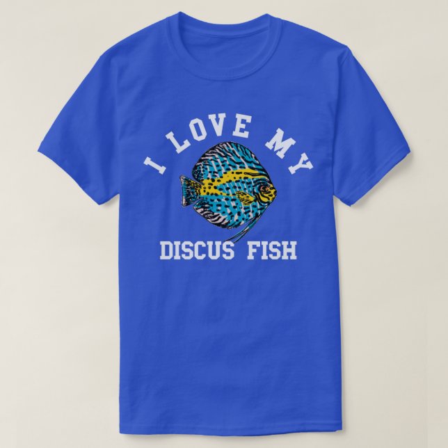 Ich Liebe meine Fische aus der Diskusfische T-Shirt (Design vorne)