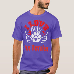 Ich Liebe meine Fo Terrier Niedliche liebenswerte T-Shirt