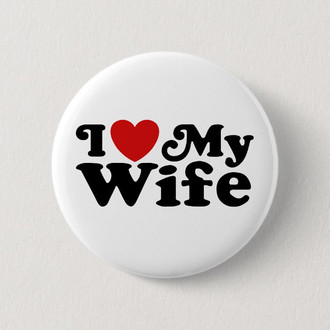Ich liebe meine Frau Button (Vorderseite)