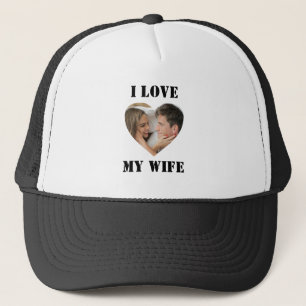Ich liebe meine Frau Herz individuell personalisie Truckerkappe