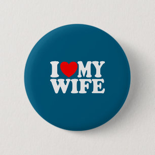 Ich liebe meine Frau Herz lustiger cooler Ehemann Button