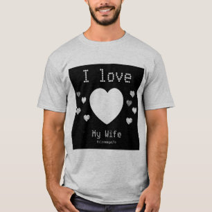 Ich liebe meine Frau individuelle Fotoherzen T-Shirt