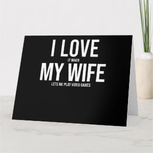Ich liebe meine Frau Lustiges Kunstgeschenk Karte